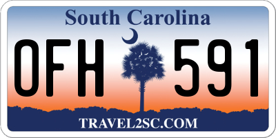 SC license plate OFH591