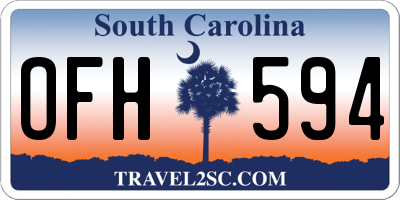 SC license plate OFH594