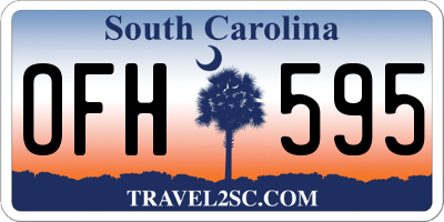SC license plate OFH595