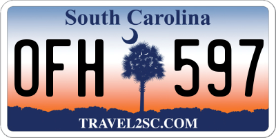 SC license plate OFH597
