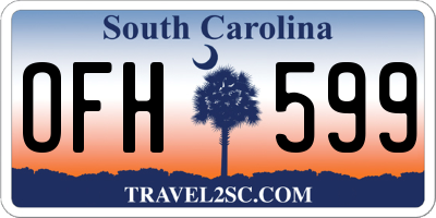 SC license plate OFH599