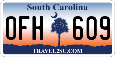 SC license plate OFH609