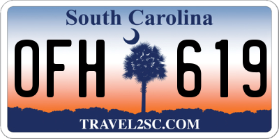 SC license plate OFH619