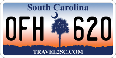 SC license plate OFH620