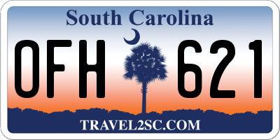 SC license plate OFH621