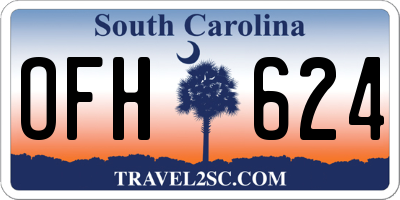 SC license plate OFH624