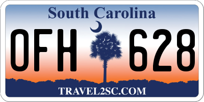 SC license plate OFH628