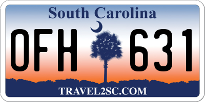 SC license plate OFH631
