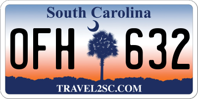 SC license plate OFH632