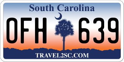 SC license plate OFH639