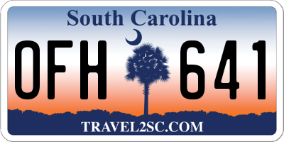 SC license plate OFH641
