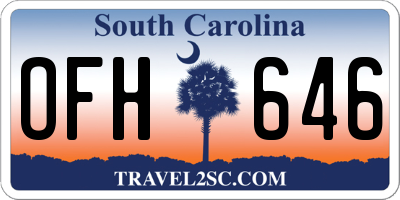 SC license plate OFH646