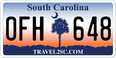 SC license plate OFH648