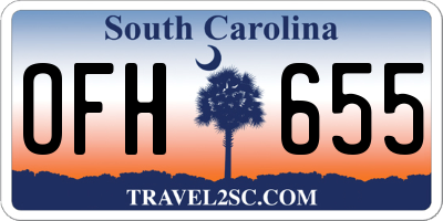 SC license plate OFH655