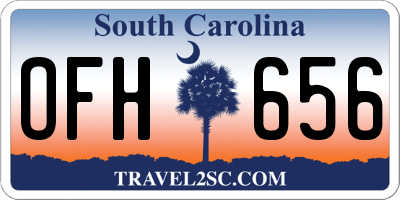 SC license plate OFH656