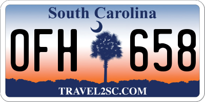 SC license plate OFH658
