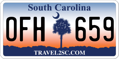 SC license plate OFH659