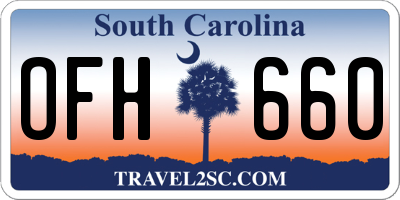 SC license plate OFH660