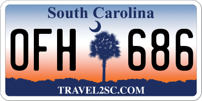 SC license plate OFH686