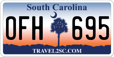 SC license plate OFH695