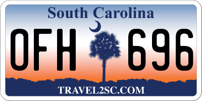 SC license plate OFH696