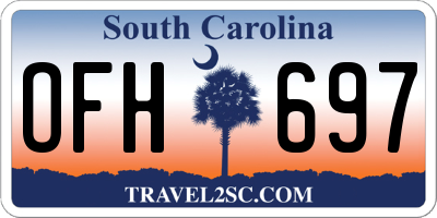 SC license plate OFH697