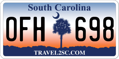 SC license plate OFH698