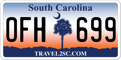 SC license plate OFH699
