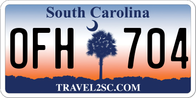 SC license plate OFH704