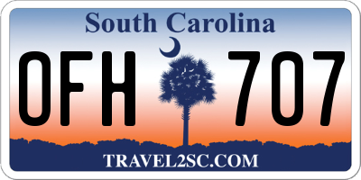 SC license plate OFH707