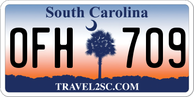 SC license plate OFH709