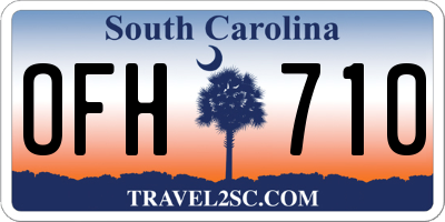 SC license plate OFH710