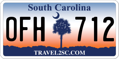 SC license plate OFH712