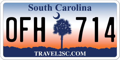 SC license plate OFH714