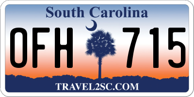 SC license plate OFH715