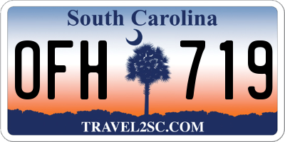 SC license plate OFH719