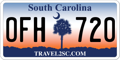 SC license plate OFH720