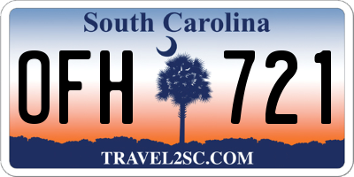 SC license plate OFH721