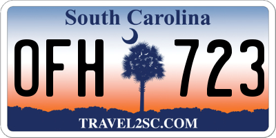 SC license plate OFH723