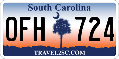 SC license plate OFH724