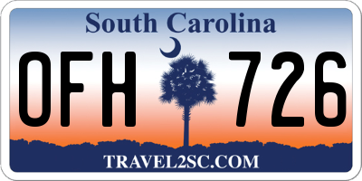 SC license plate OFH726