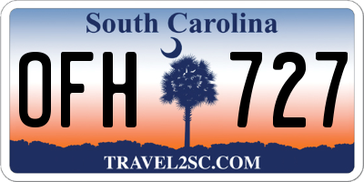 SC license plate OFH727