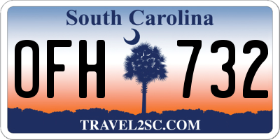 SC license plate OFH732