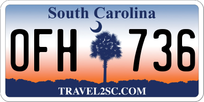 SC license plate OFH736