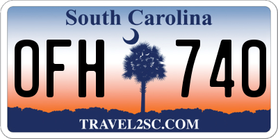 SC license plate OFH740