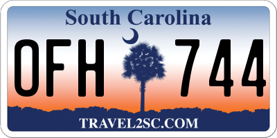 SC license plate OFH744