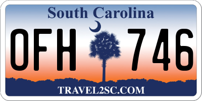 SC license plate OFH746
