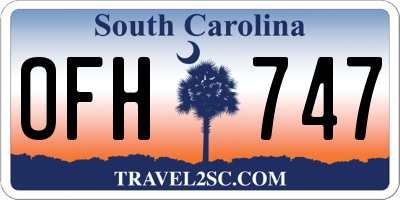 SC license plate OFH747