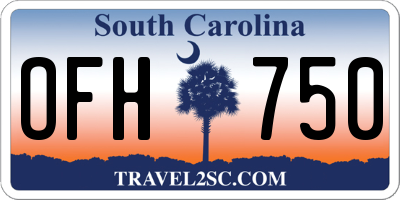SC license plate OFH750