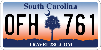 SC license plate OFH761